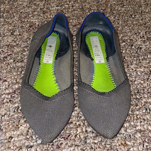 Womens Rothy's The Point Gray Flats - Picture 1 of 6